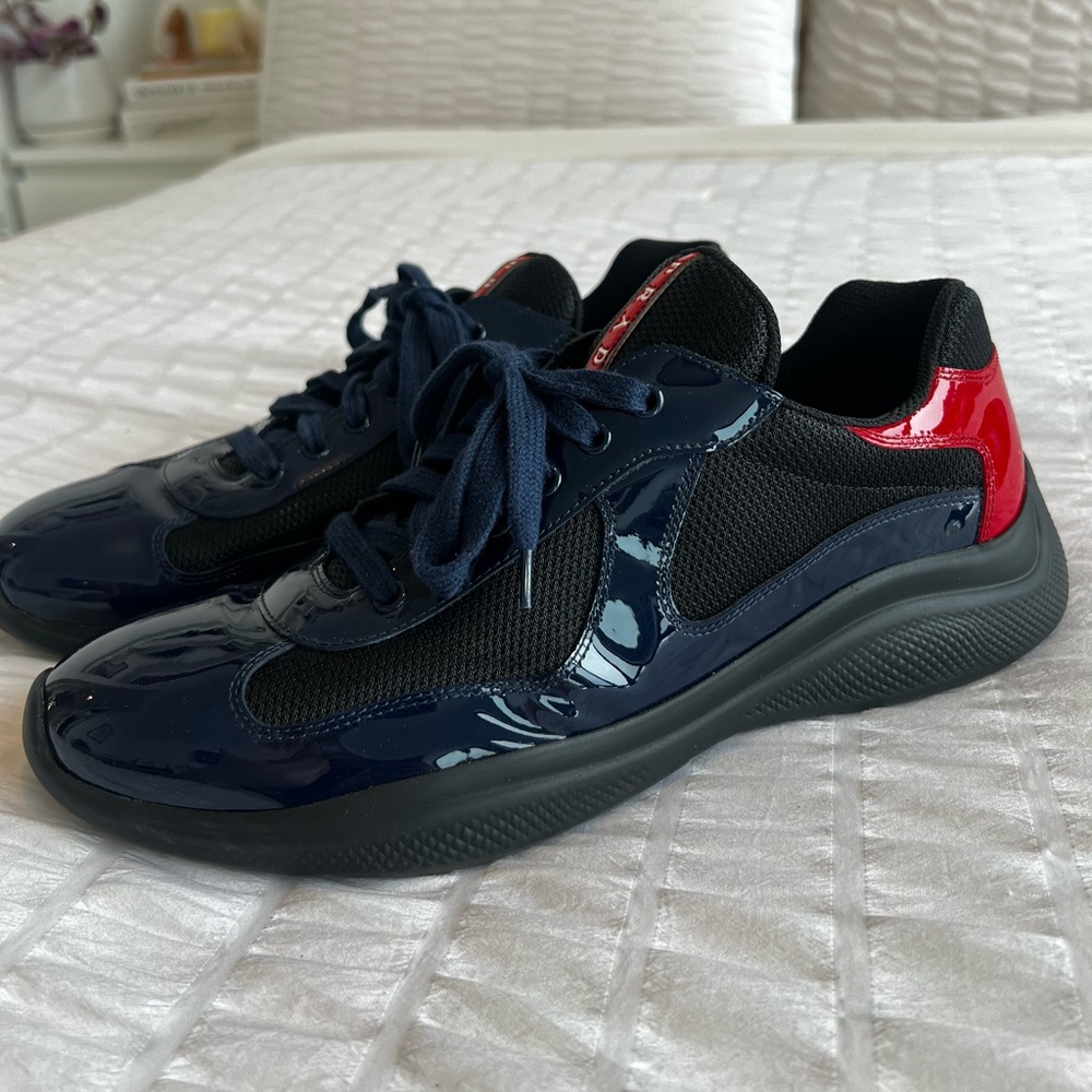PRADA America’s Cup Patent Leather Sneakers - Picture 3 of 12